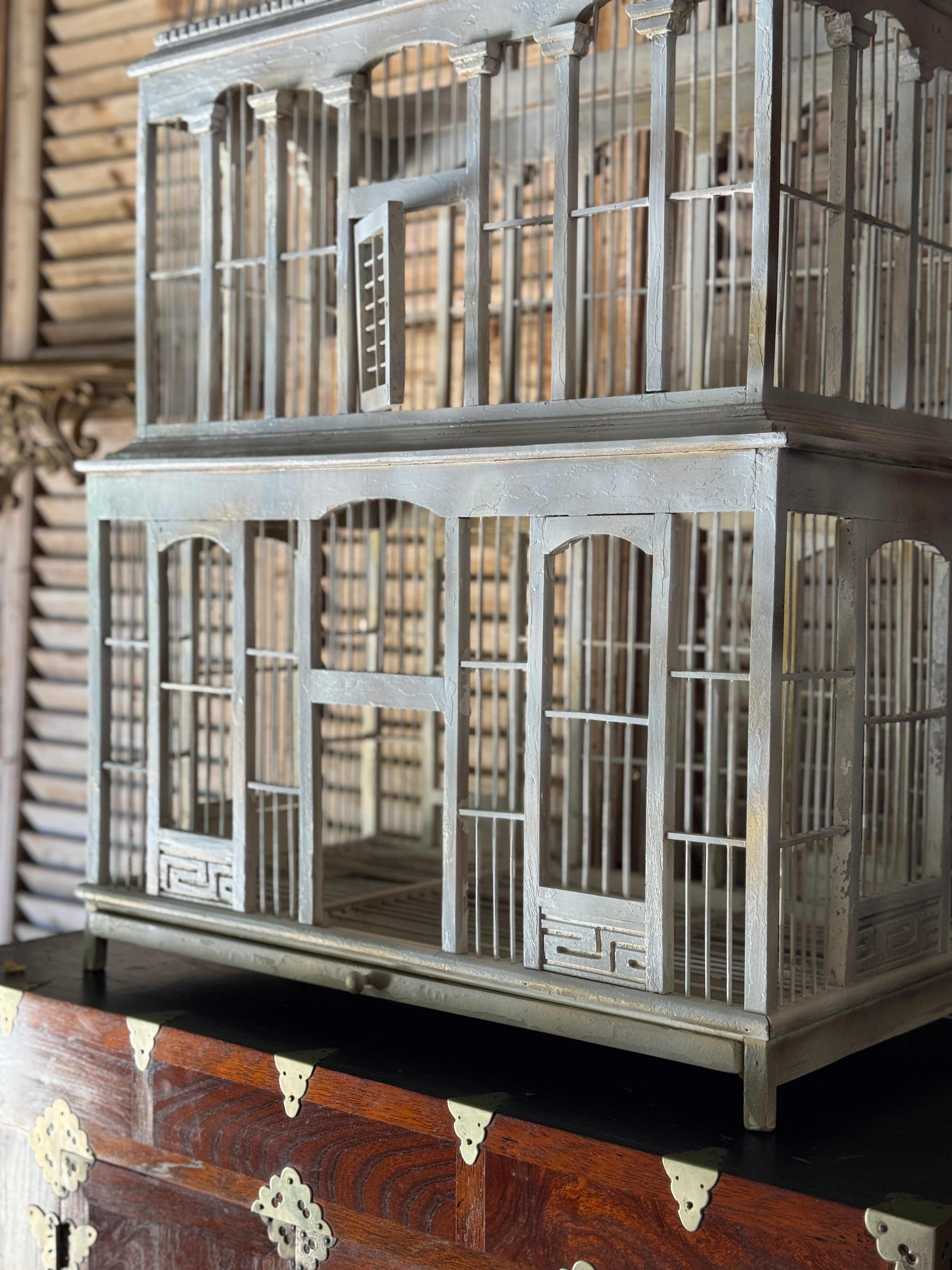 Vintage Timber Birdcage