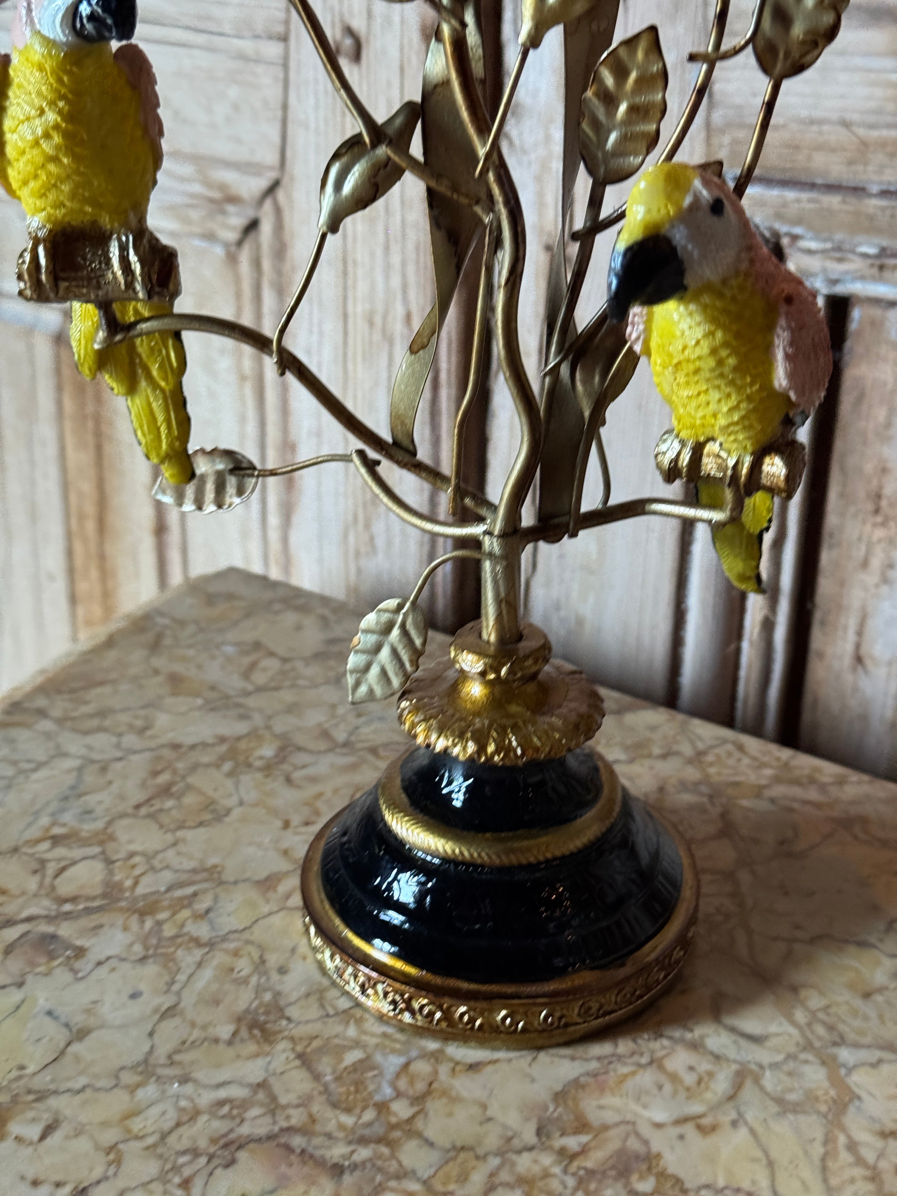Parrot Taper Candelabra - Yellow