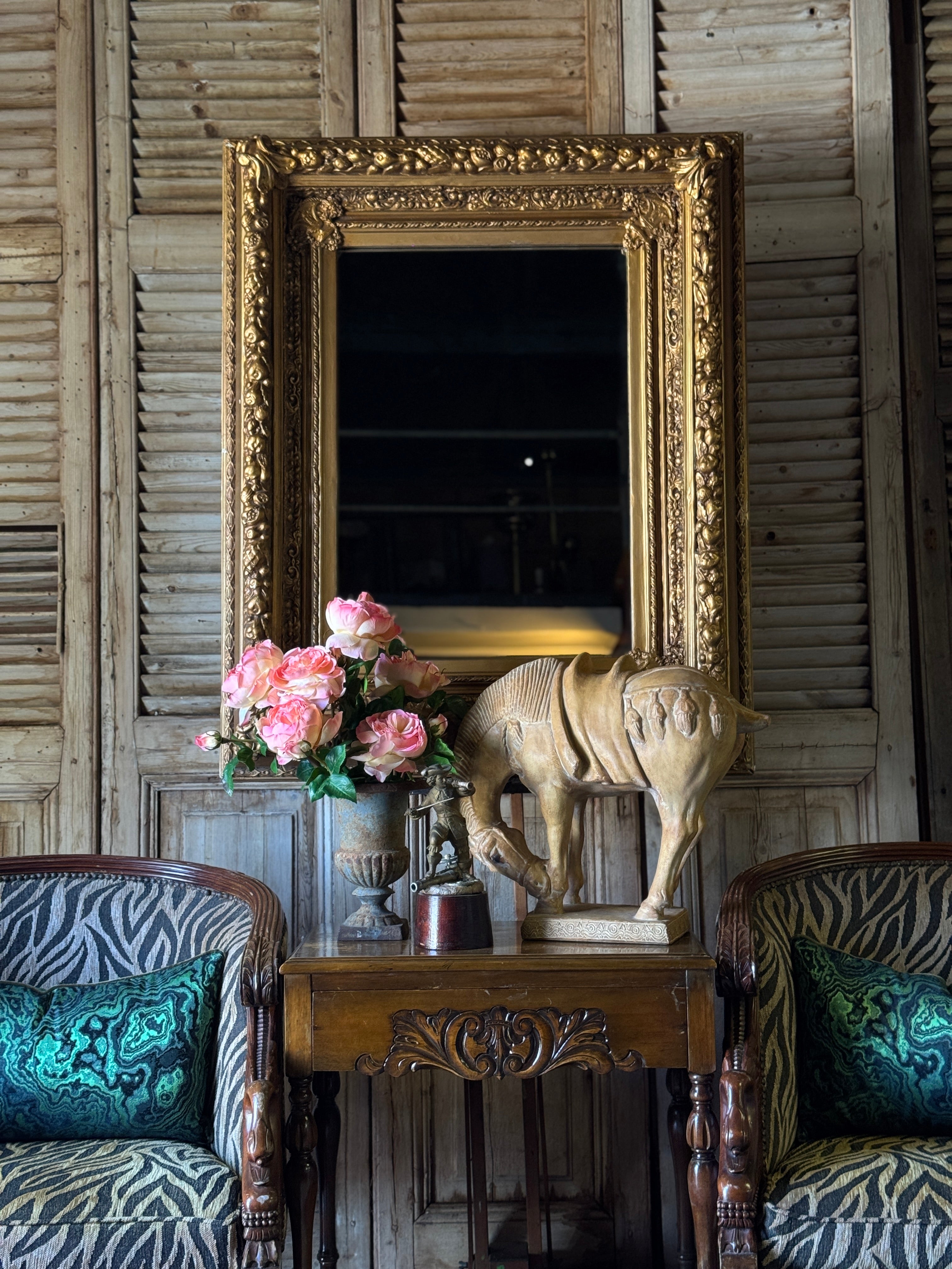 Antique Gilt Timber & Gesso Framed Mirror