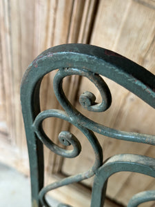 Pair of Vintage Wrought Iron Garden Chairs