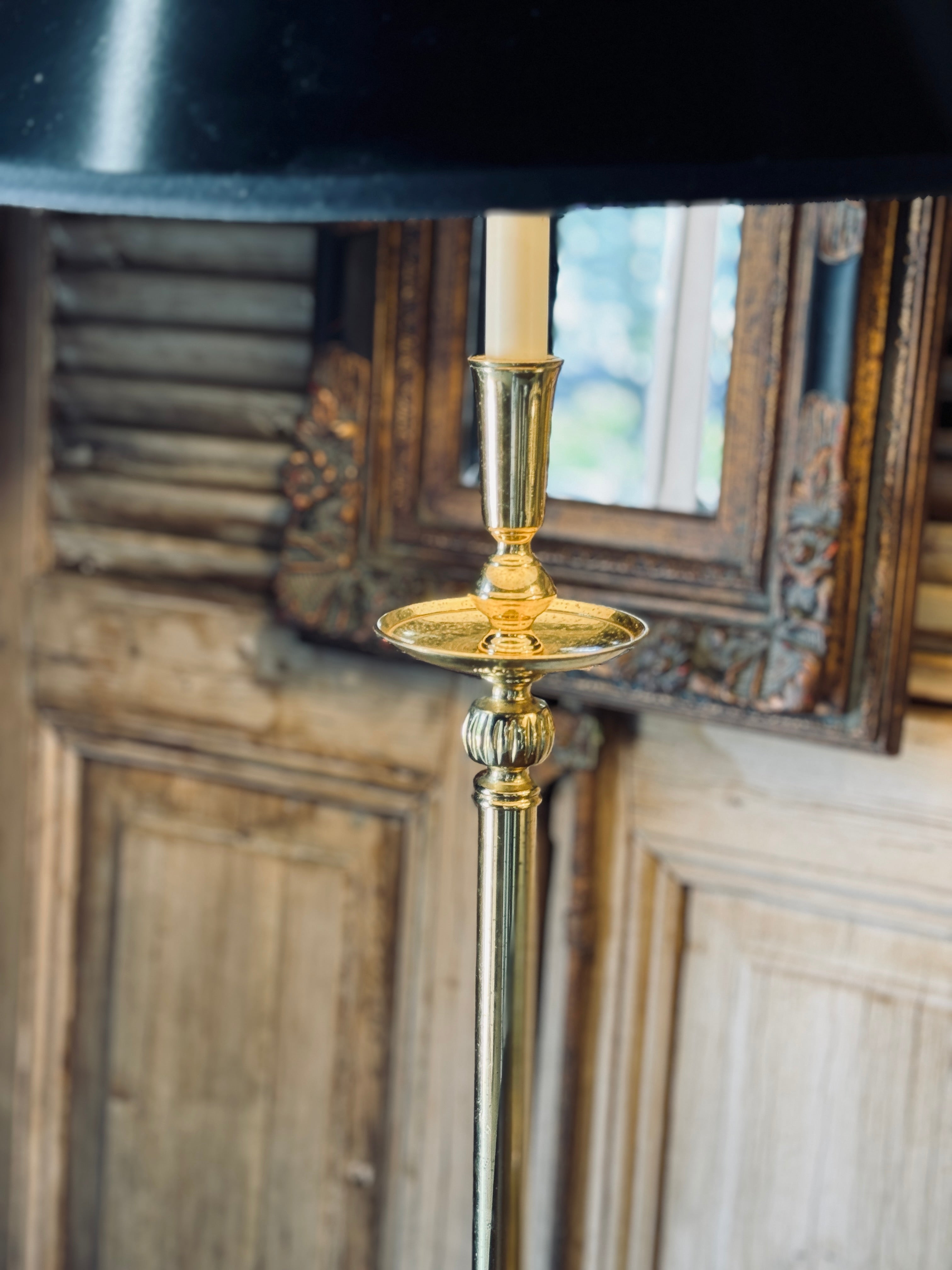 Pair of Vintage Brass Hotel Lamps
