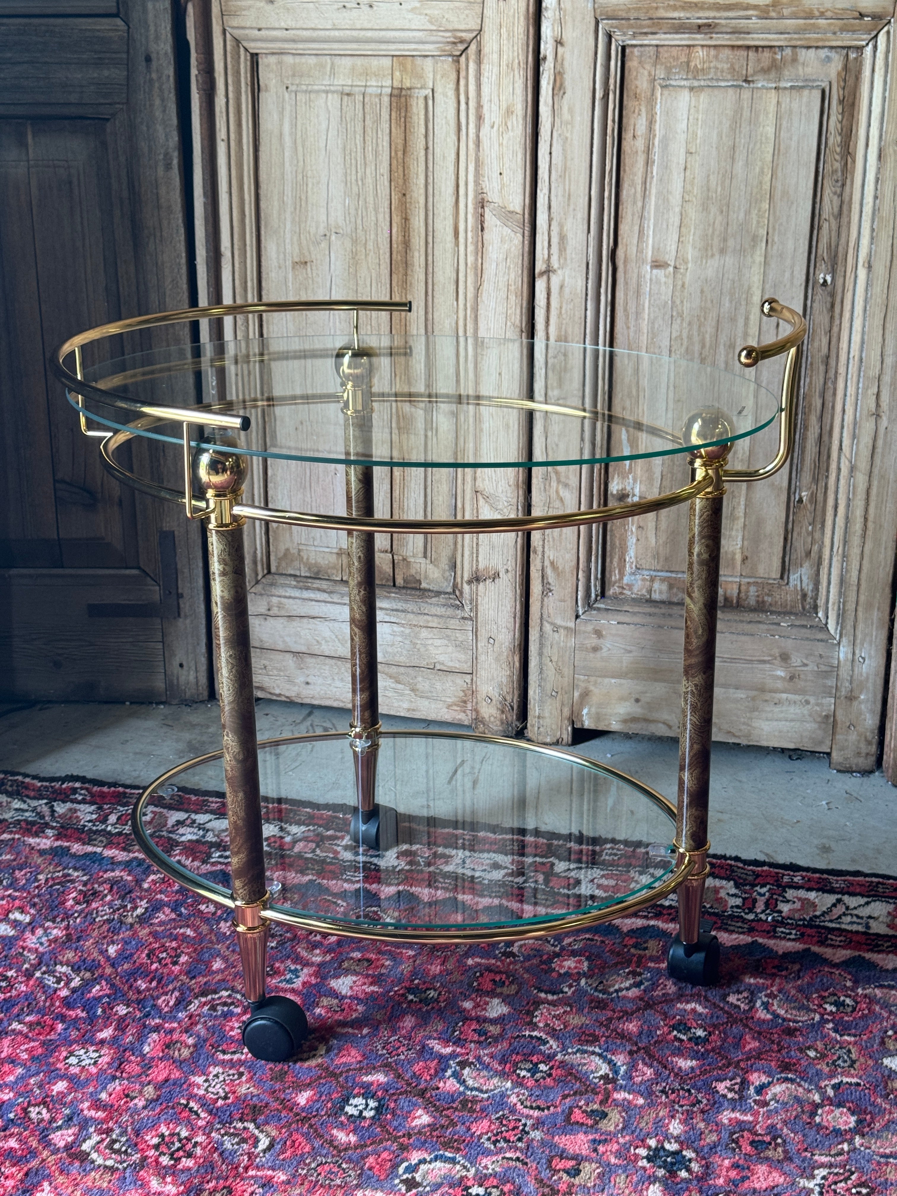 Oval Glass Drinks Trolley