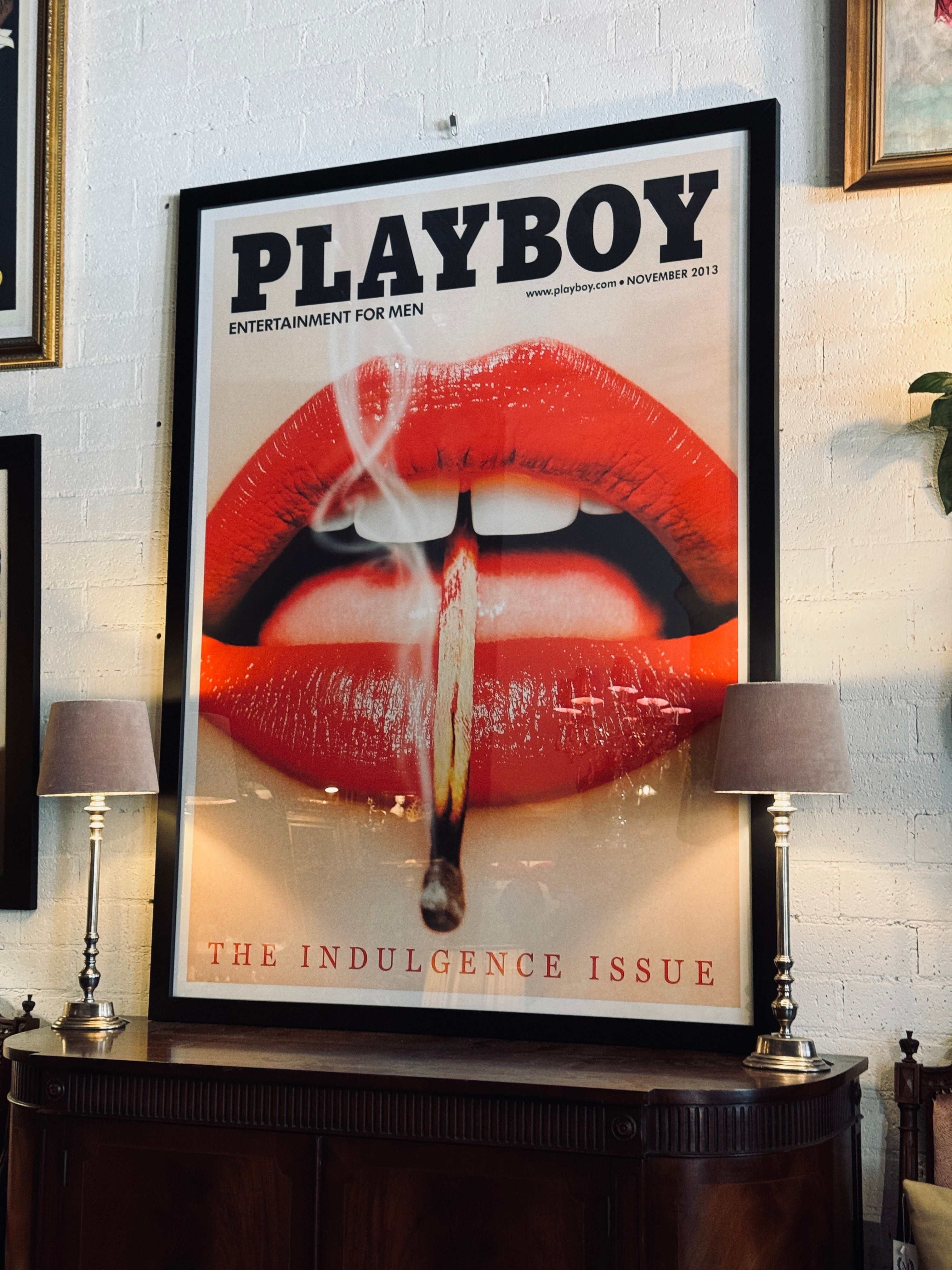 Large Framed Playboy Poster