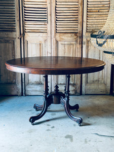 Vintage Victorian Burr Walnut Birdcage Table