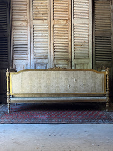 Antique French Louis XVI Style Giltwood Salon Sofa