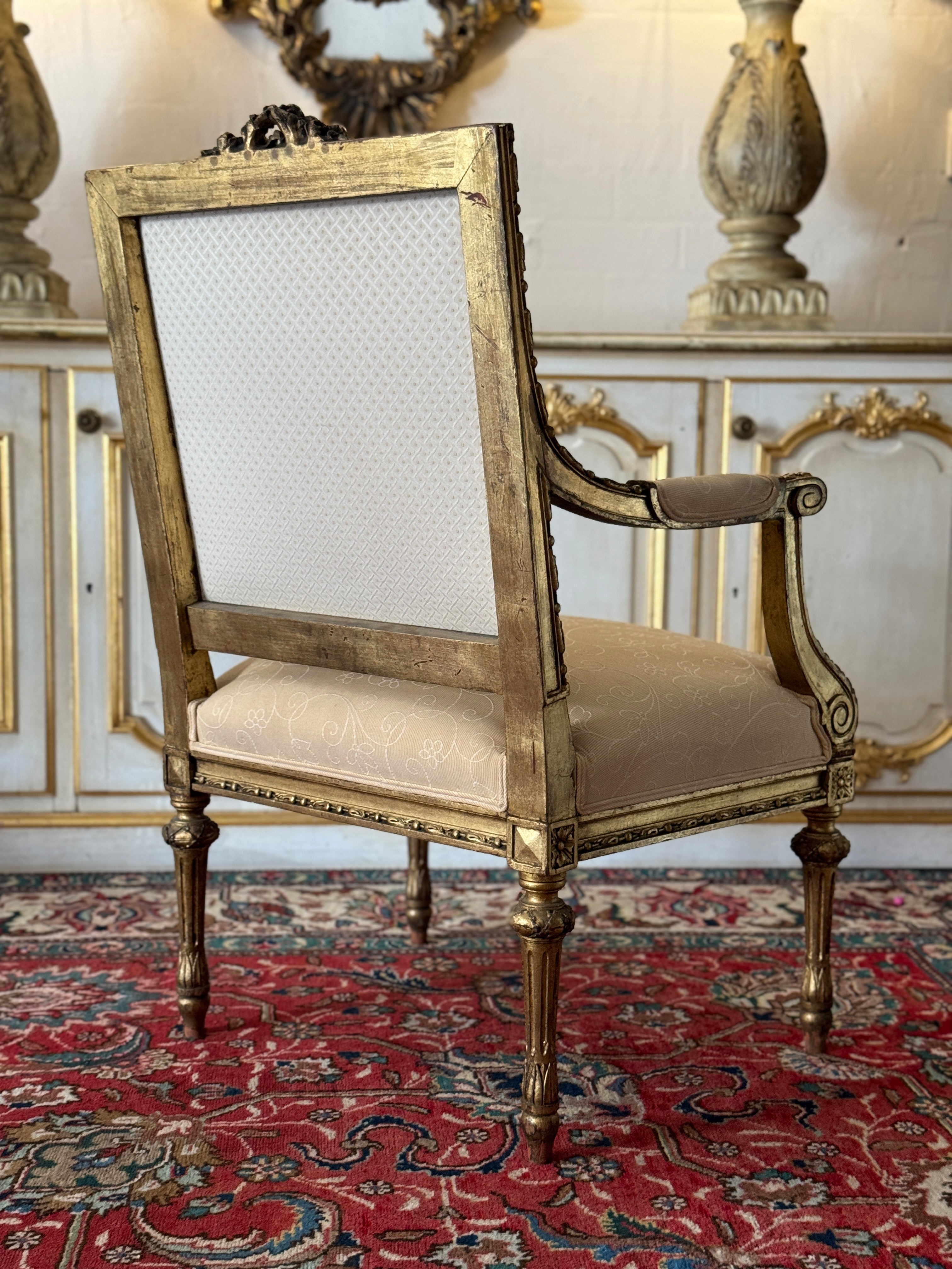 Vintage French Louis XVI Fauteuil / Armchair