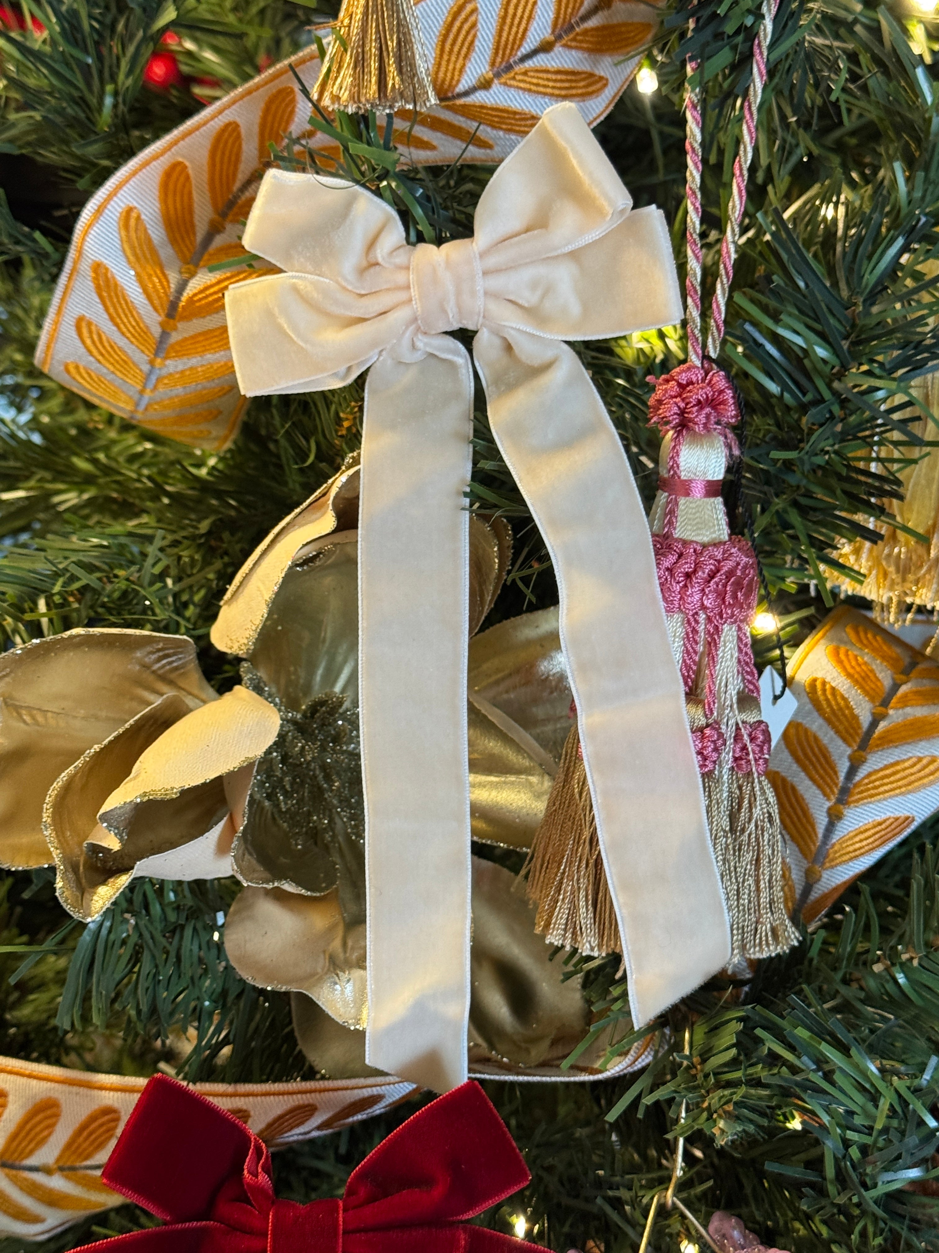 Velvet Bow Christmas Ornament