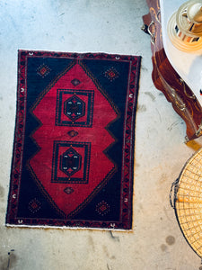 Vintage Handmade Persian Abada Rug