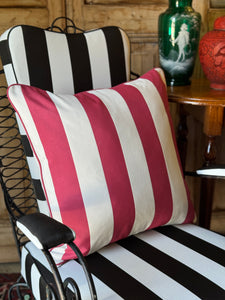 Red & White Striped Outdoor Cushions