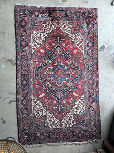 Hand Knotted Vintage Persian Hamadan Rug