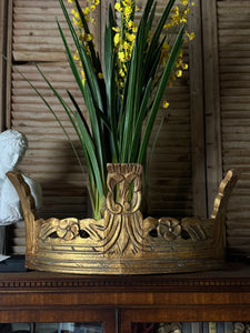 Vintage Gilt Carved Timber Bed Crown