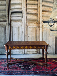 Vintage French Inlaid Marquetry Coffee Table