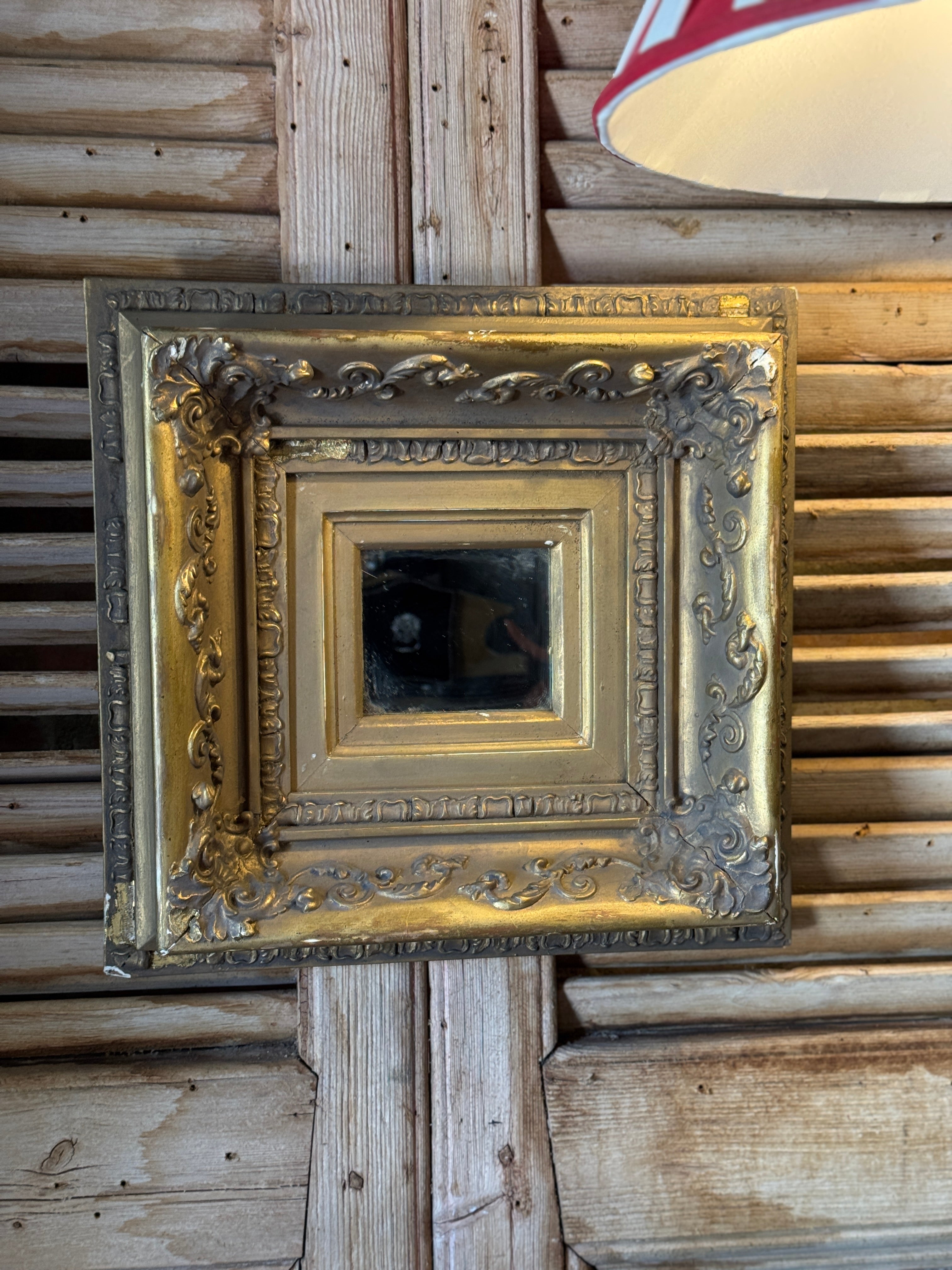 Small Antique Ornate Gilt Framed Mirror