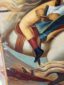 Vintage Hand Painted Napoleon Screen