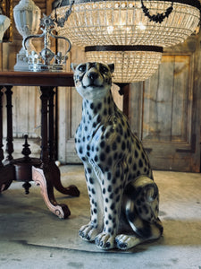 Vintage Italian Cheetah Statue