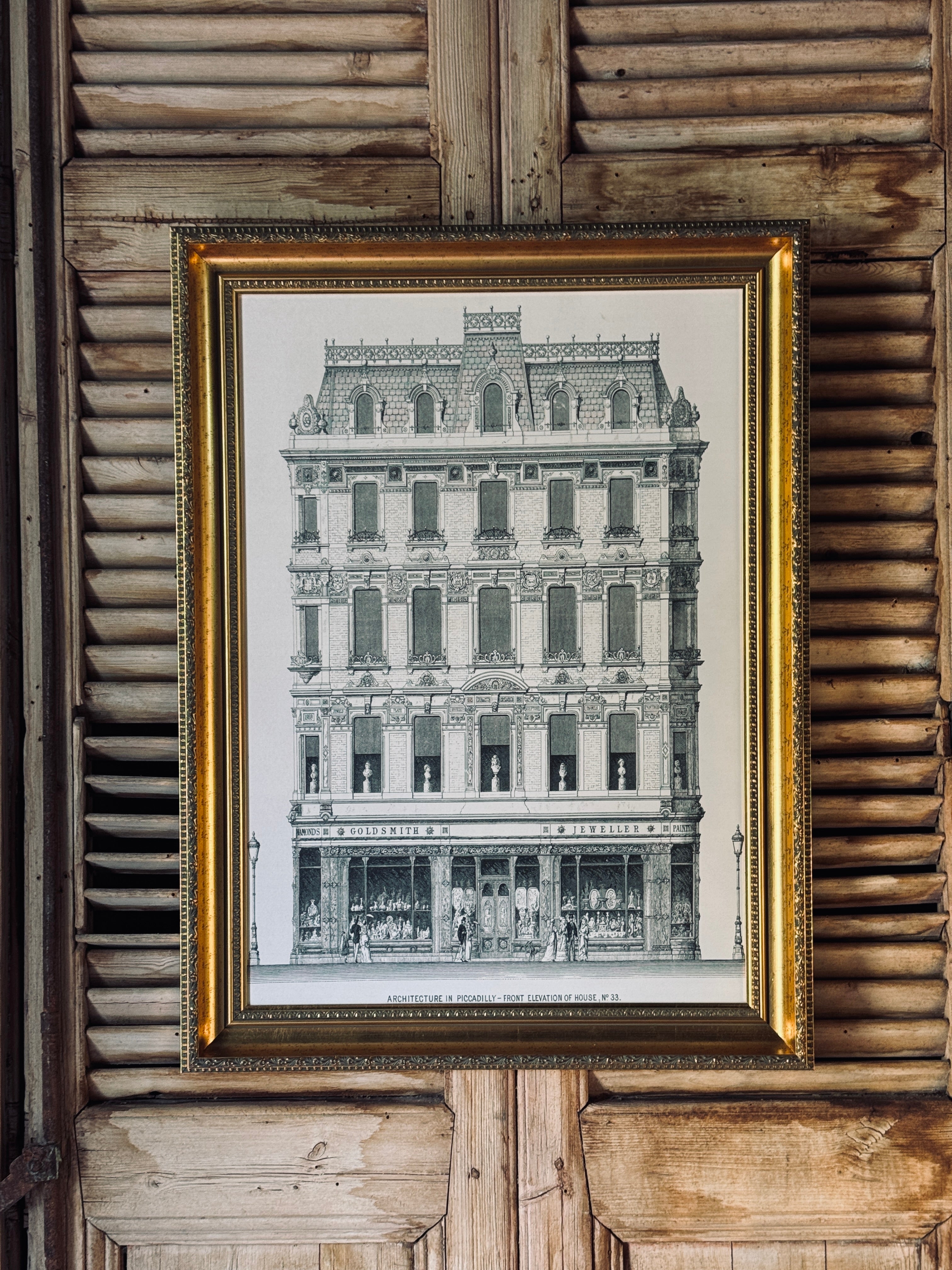 “Architecture in Piccadilly” Gilt Framed Print