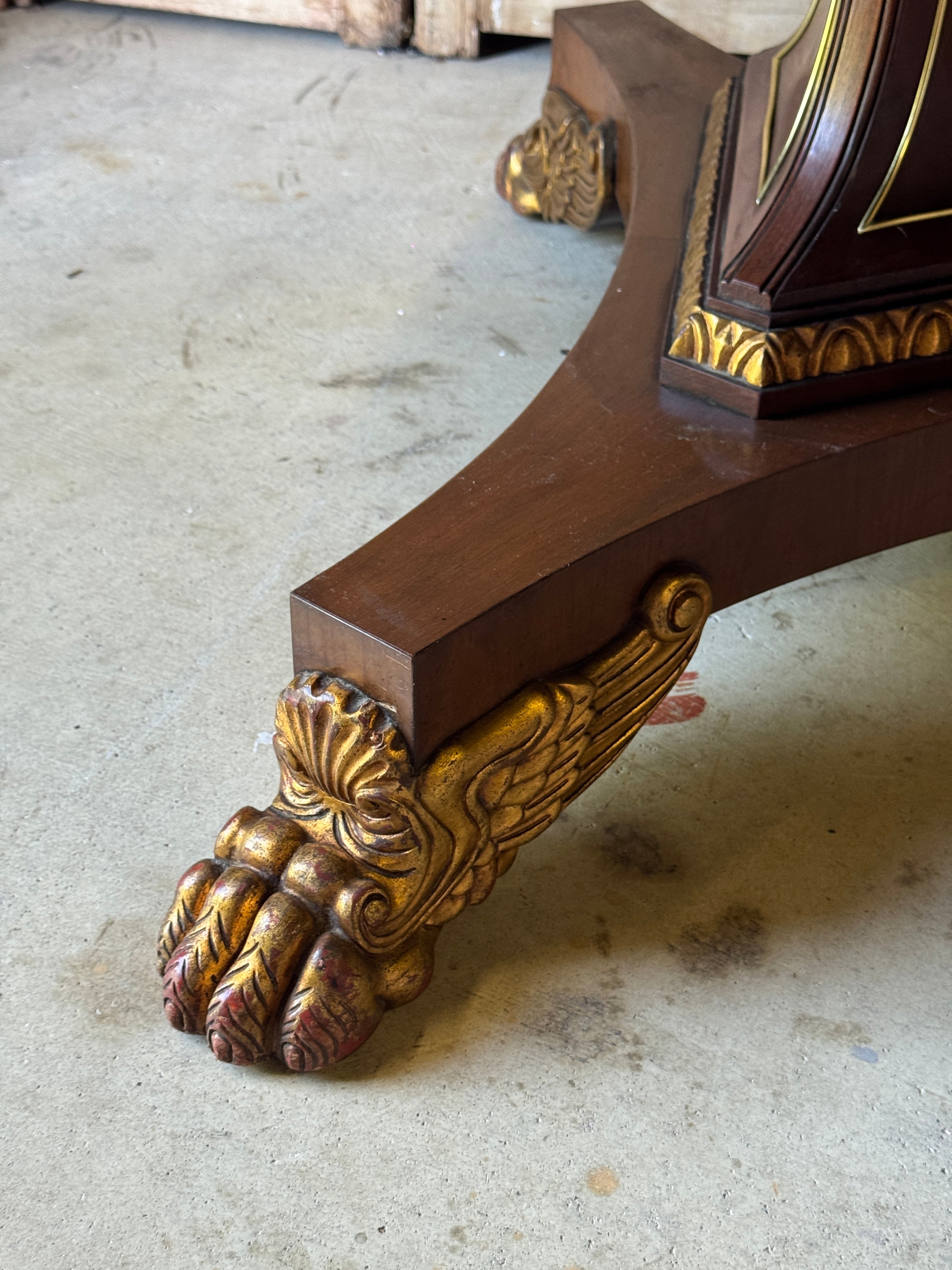 Vintage Baker Furniture Round Regency Pedestal Table