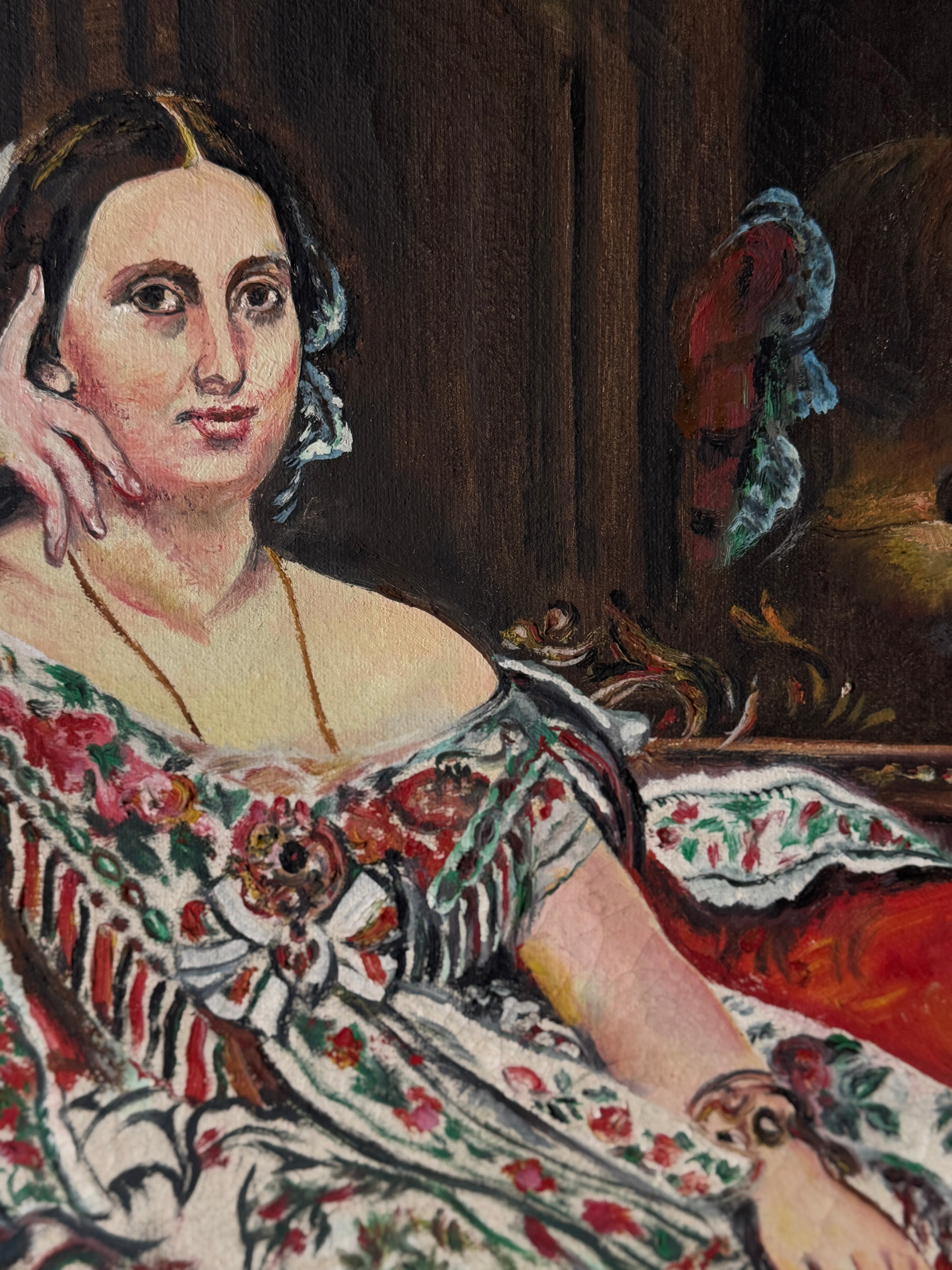 Vintage Gilt Framed Portrait Painting