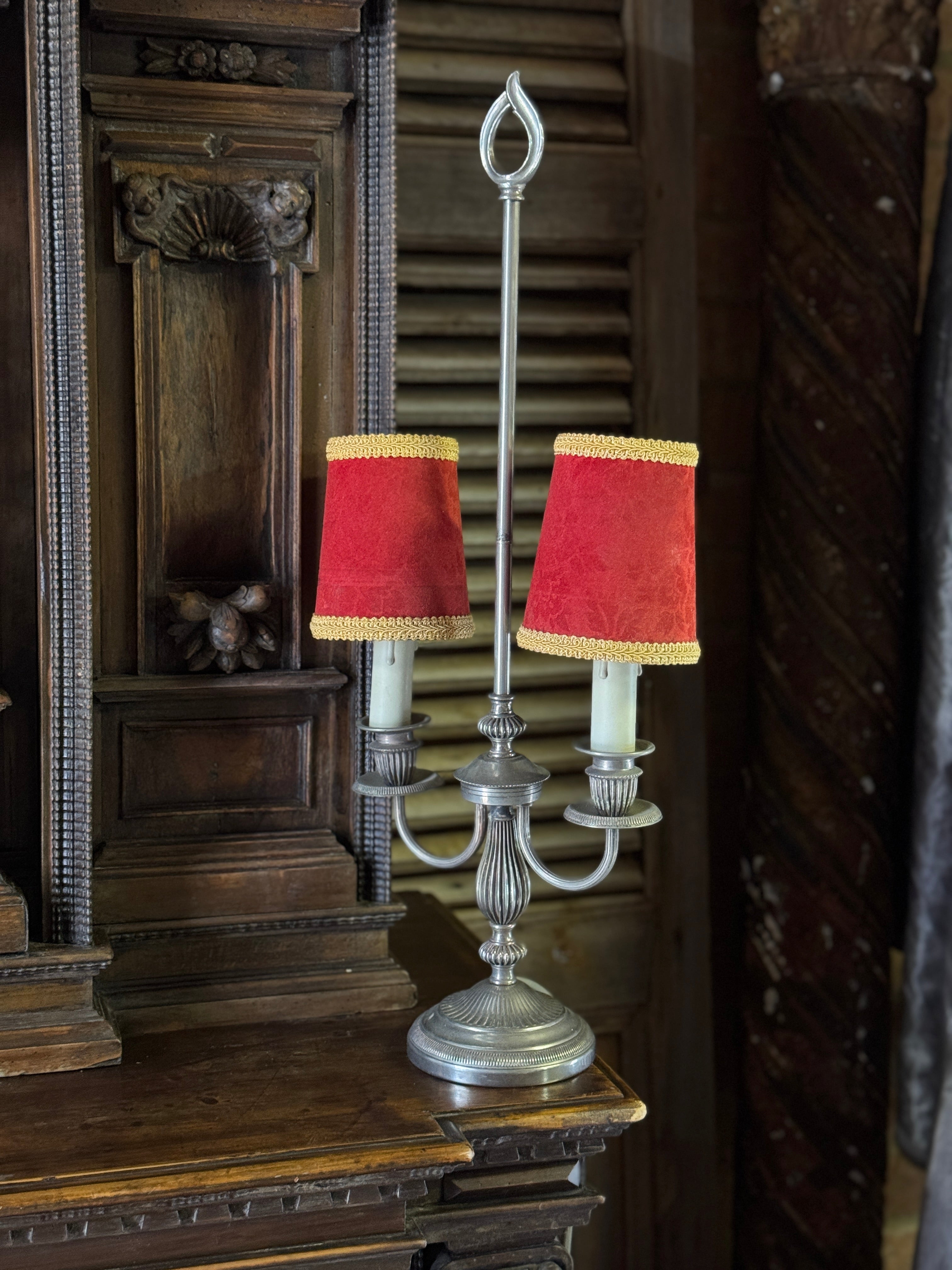 Vintage Twin-Shade Bouillotte Lamp
