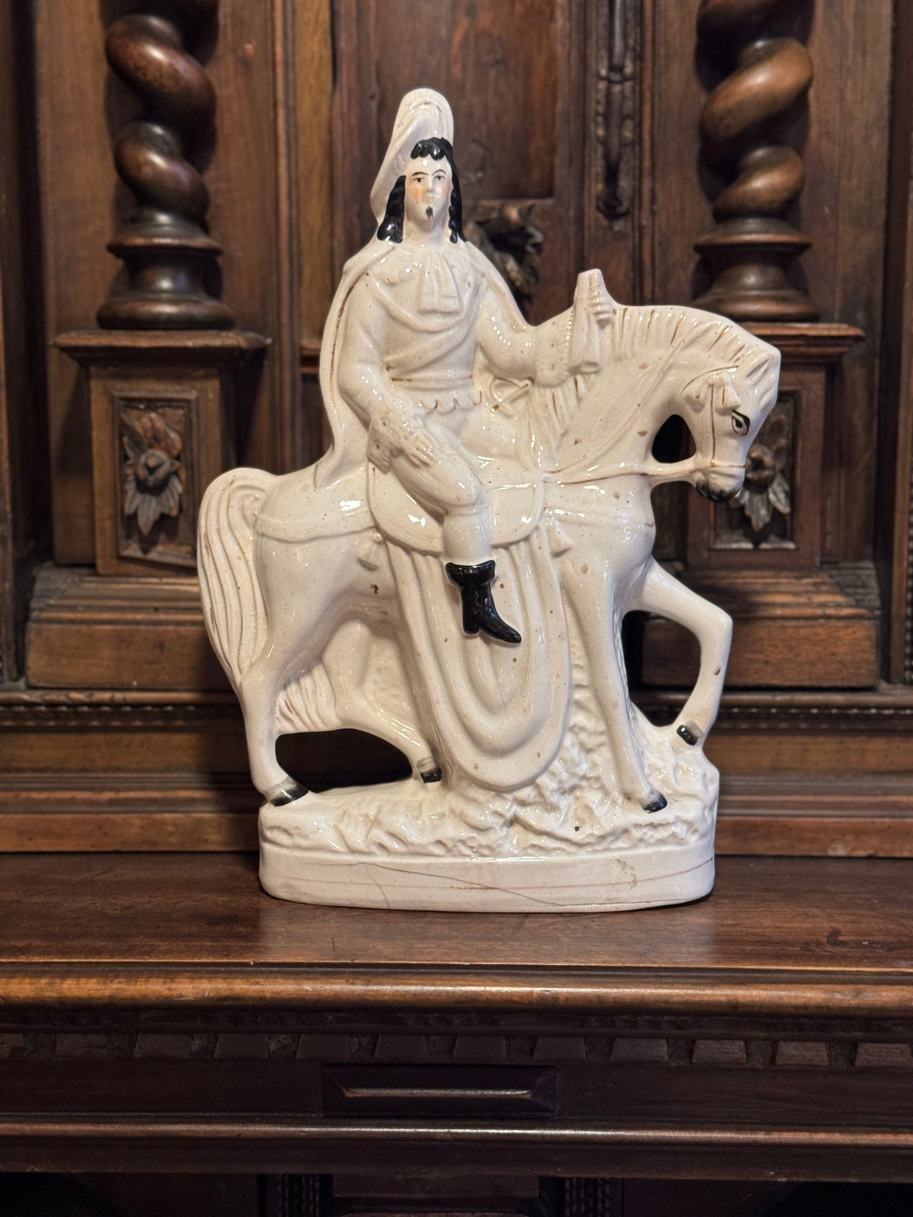 Antique Staffordshire Figure – Charles I on Horseback