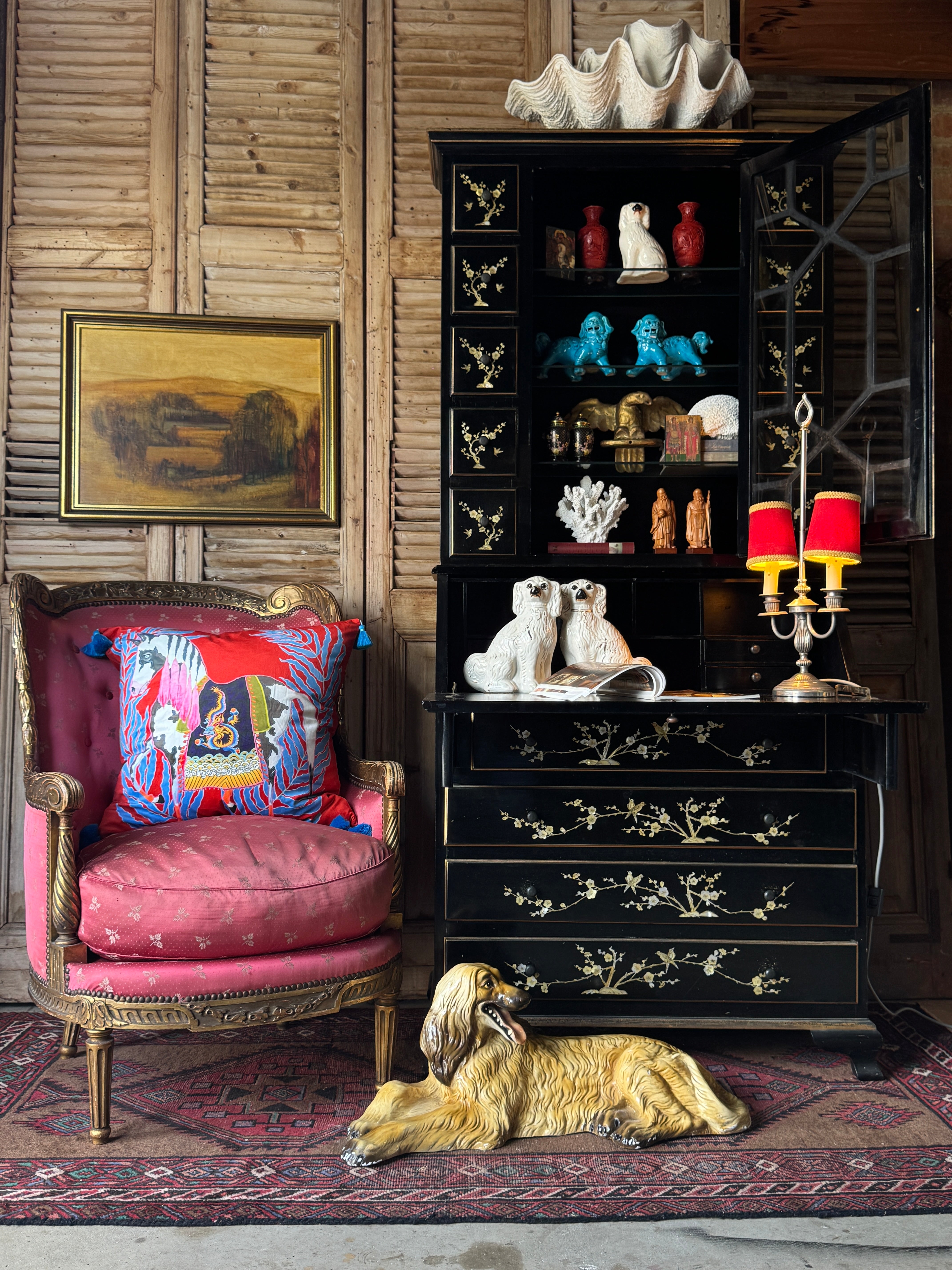 Antique French Louis XVI Style Bergère Armchair