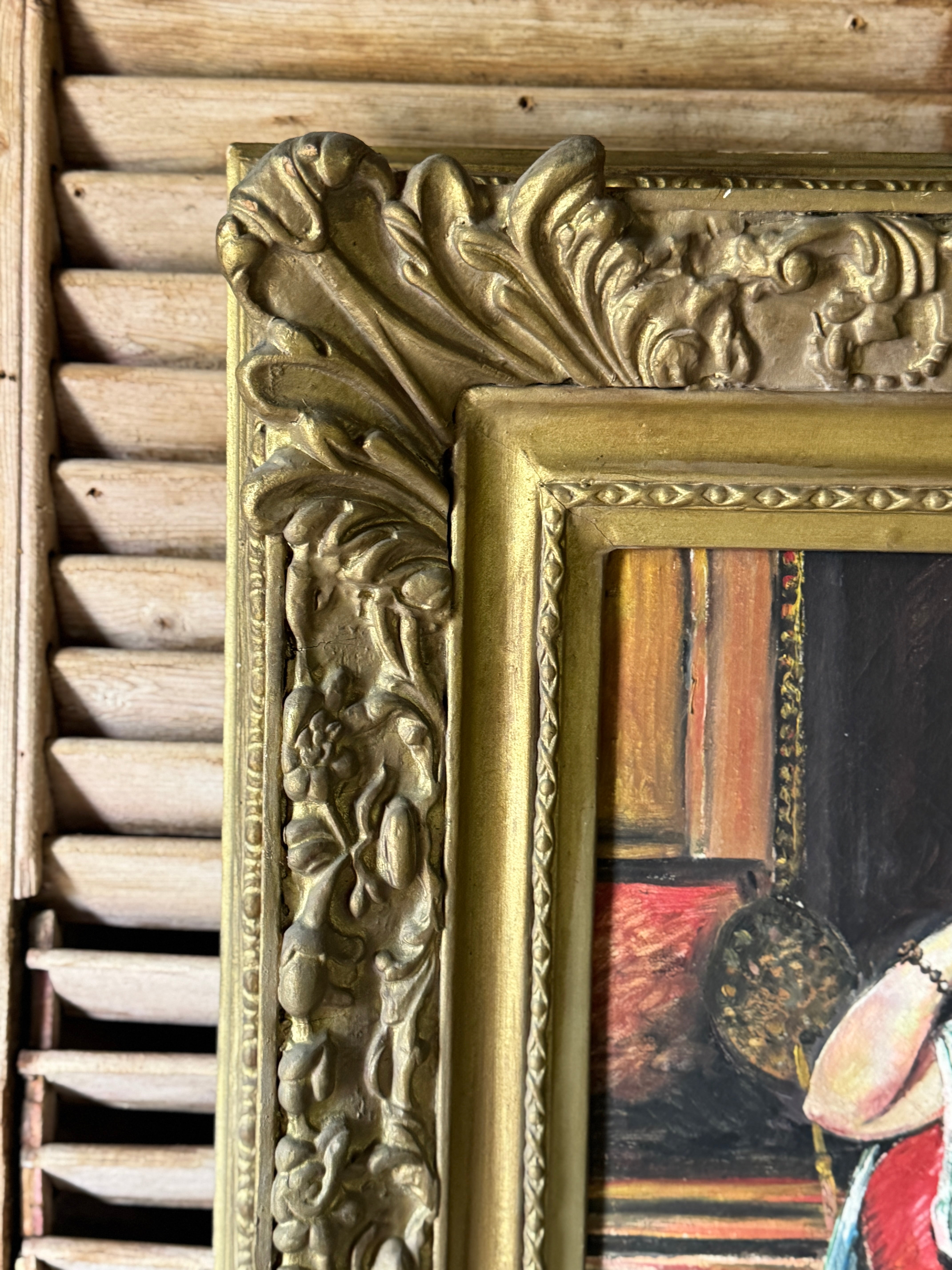 Vintage Gilt Framed Portrait Painting