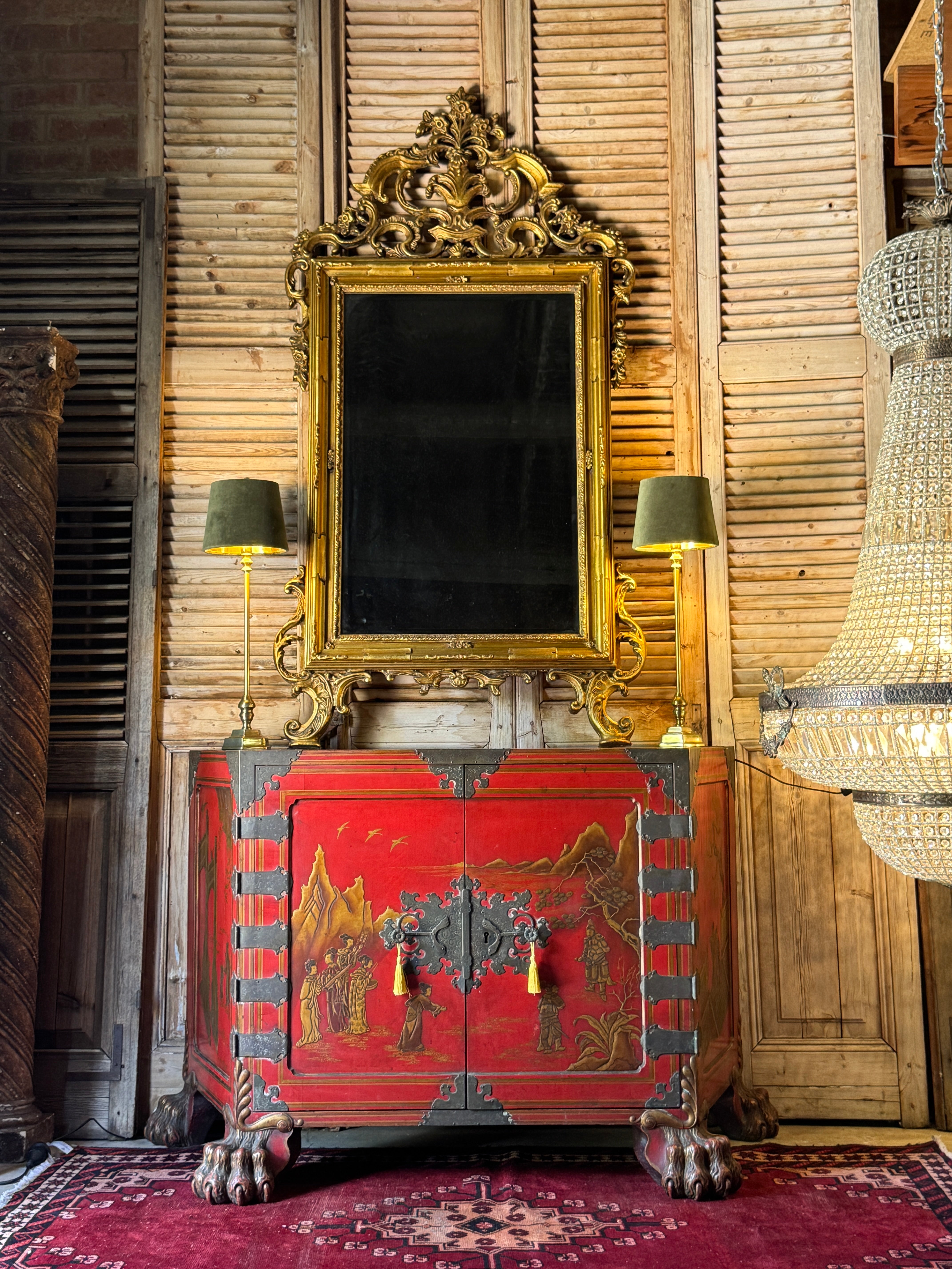 Antique 18th Century French Over Mantel Mirror