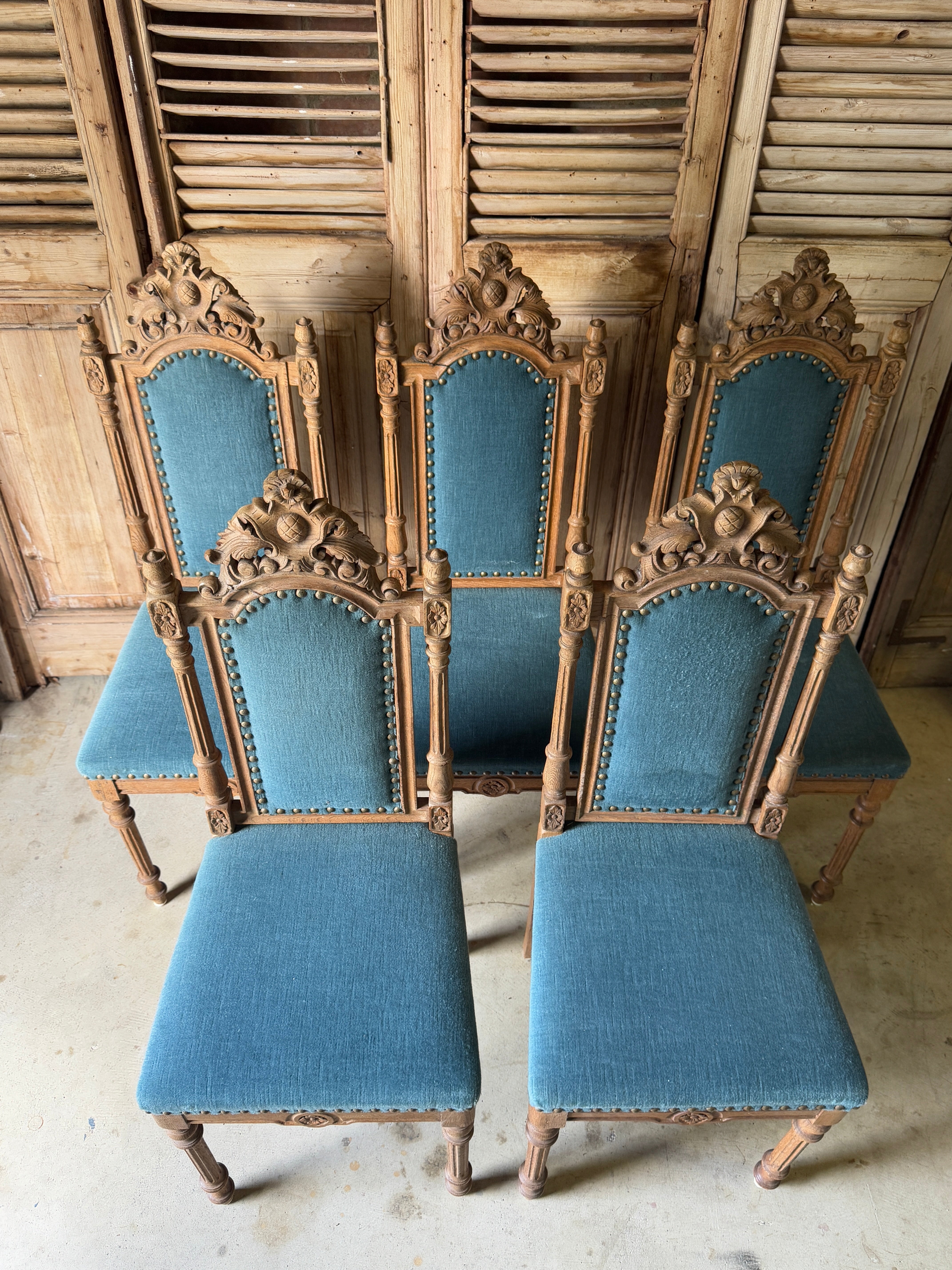 Set of 5 Antique Danish Dining Chairs