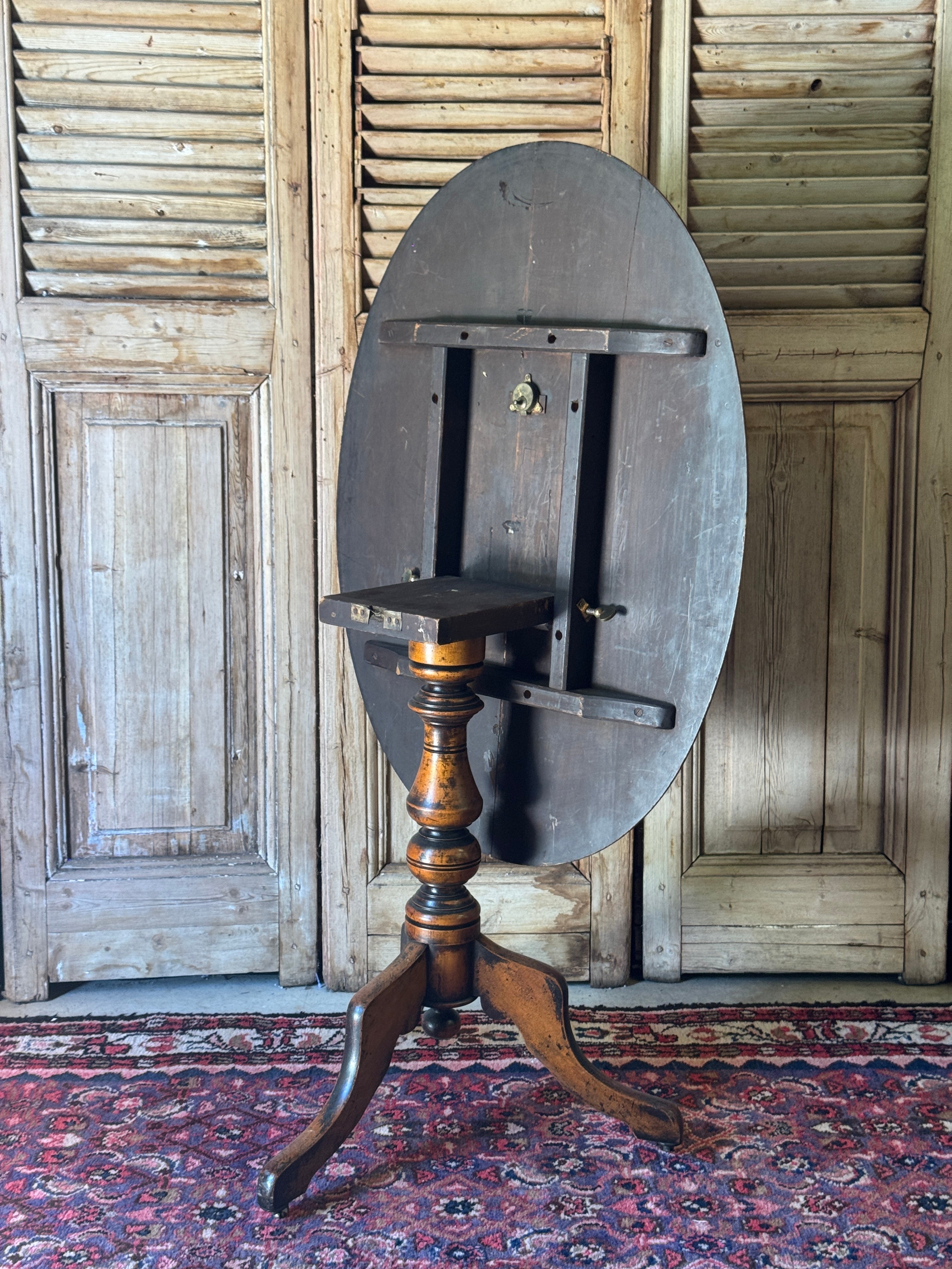 Antique Burr Walnut Tilt-Top Table