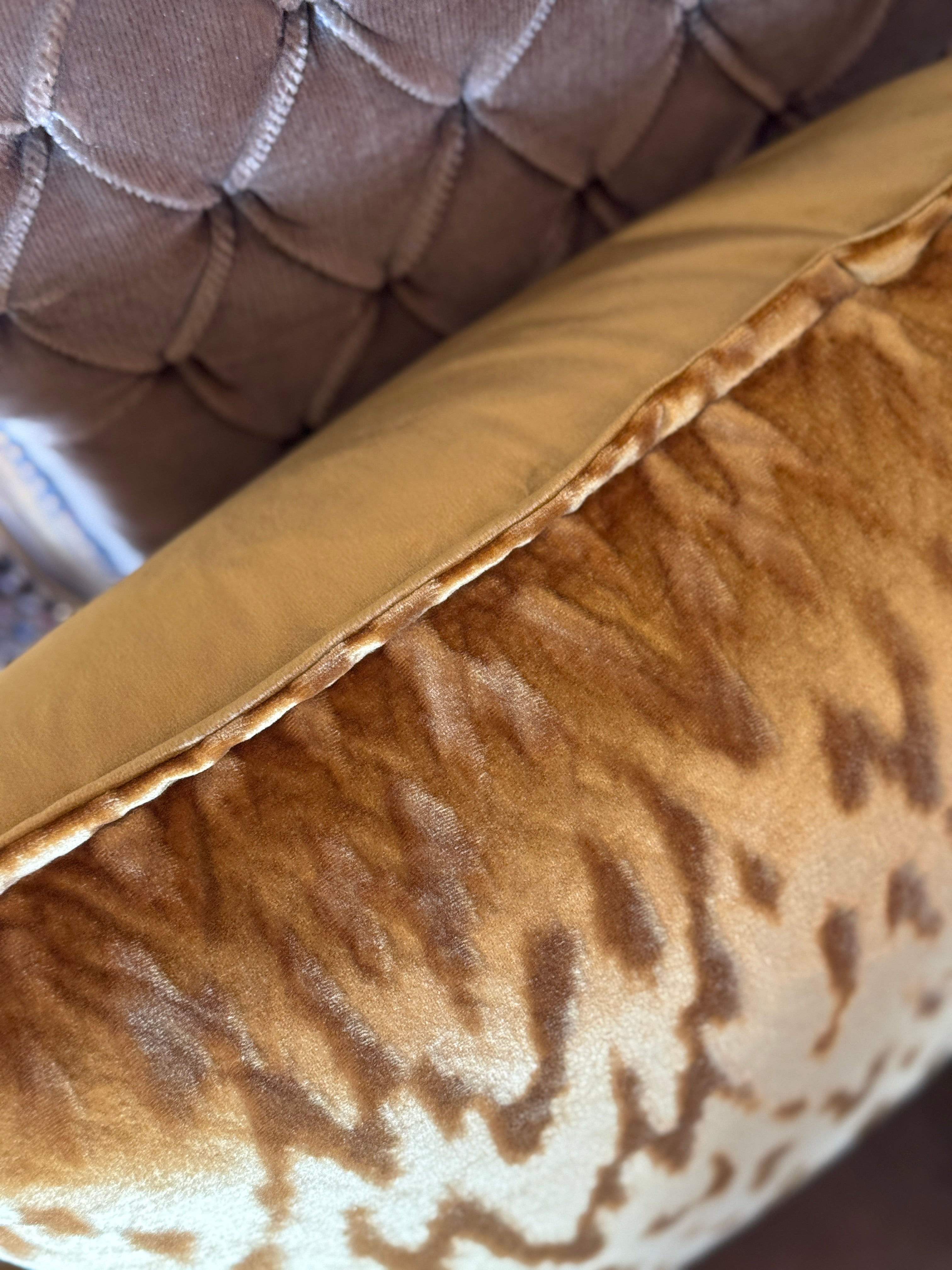 Mustard Velvet Cushion with Feather Insert