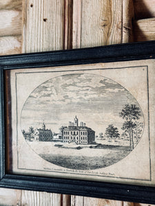Set of Antique English Manor Home Engravings