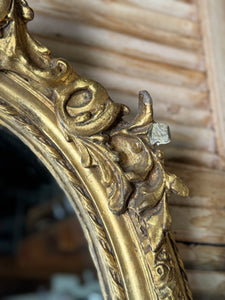 Vintage Gilt Oval Mirror