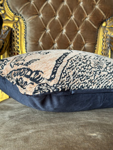 Woven Tiger Lumbar Cushion with Feather Insert