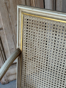 Vintage Louis XVI Style Rattan Settee