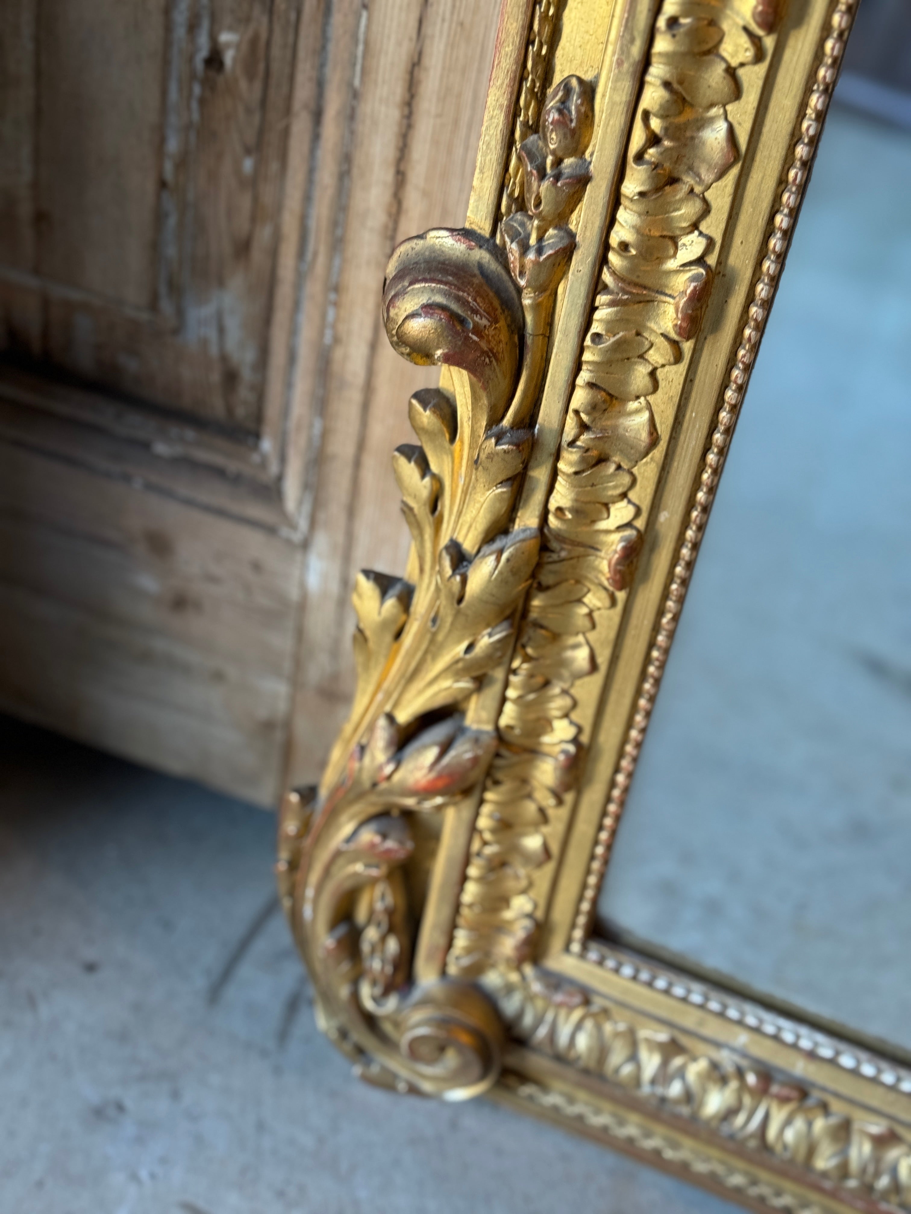 Late 19th Century Antique French Giltwood Mirror