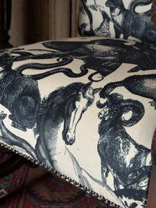 Antique 19th Century Newly Upholstered Armchair