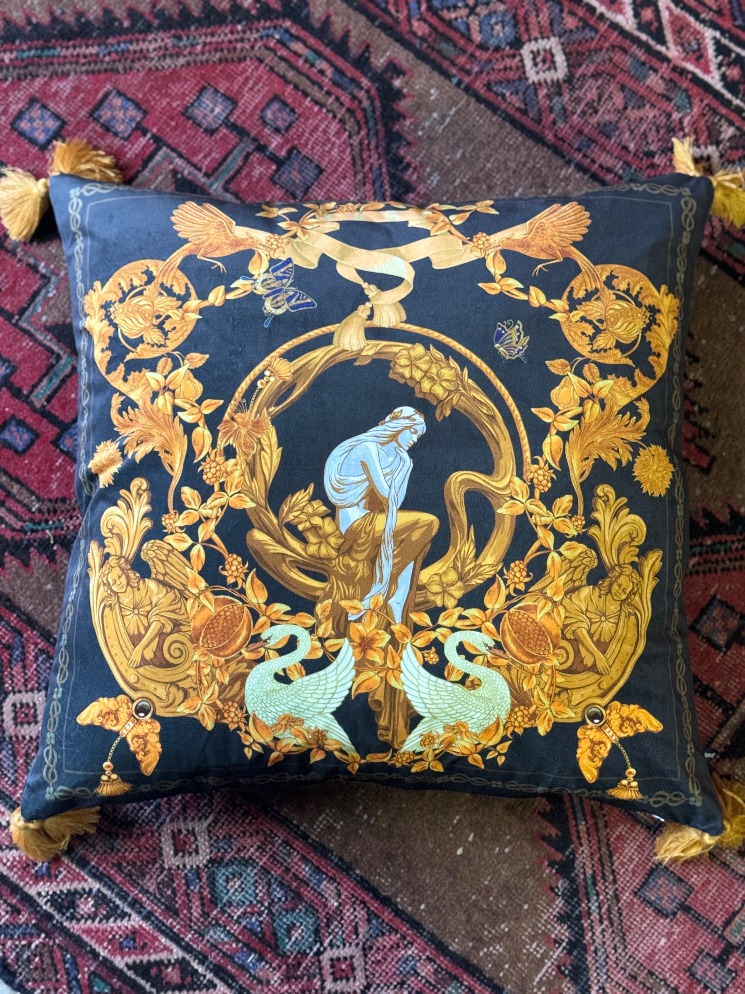 Large Classic Cushion With Tassels