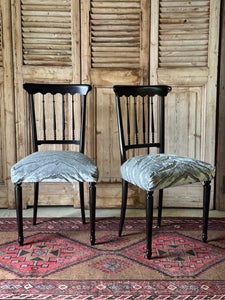 Set of 6 Vintage Napoleon III Style Chairs in Catherine Martin Velvet