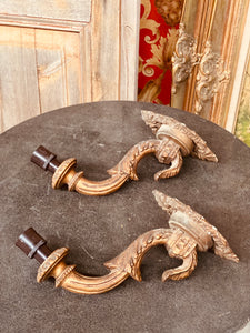 Pair of Antique Giltwood Wall Sconces