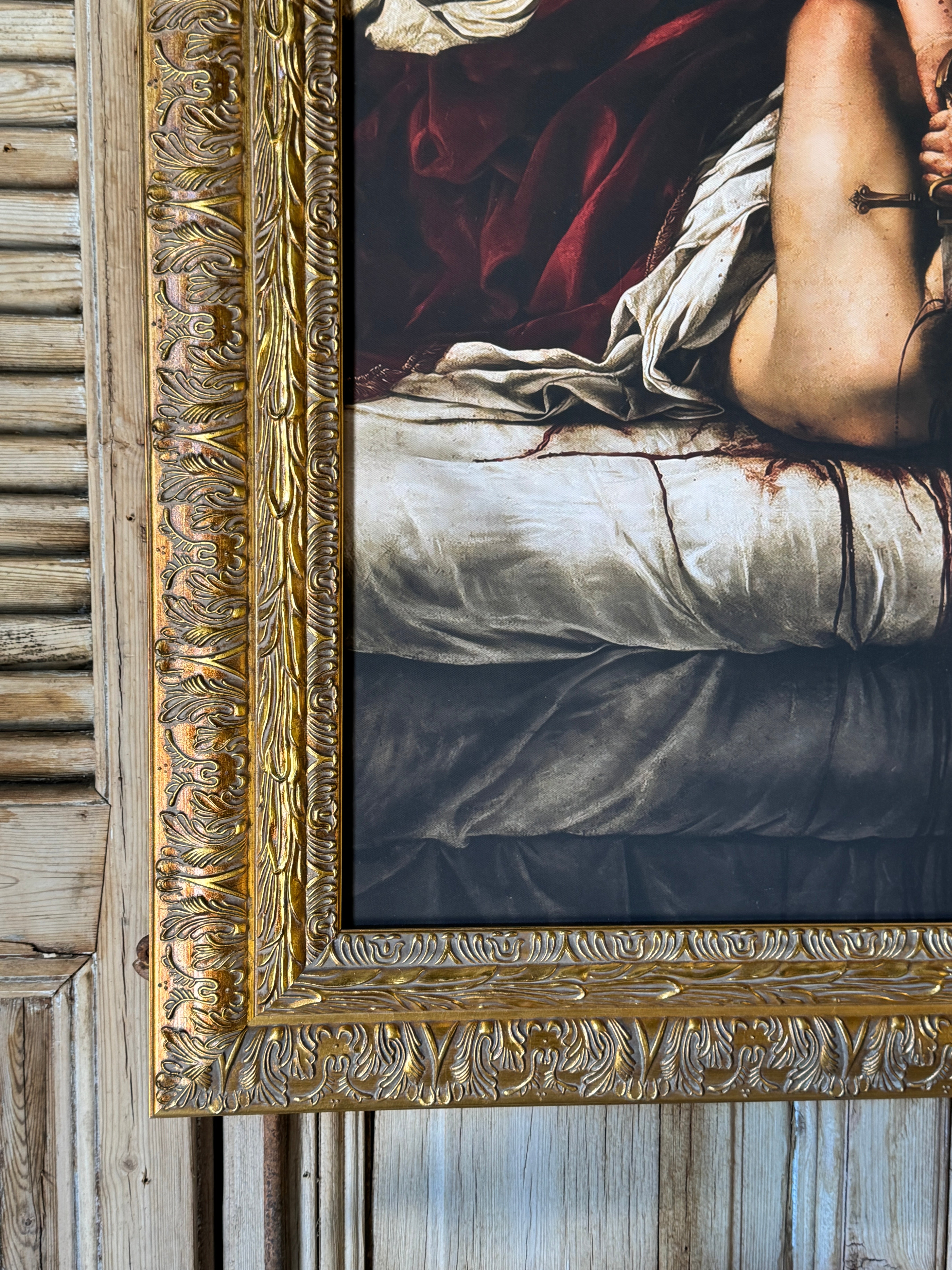 Gilt Framed Print of 'Judith Slaying Holofernes' by Artemisia Gentileschi