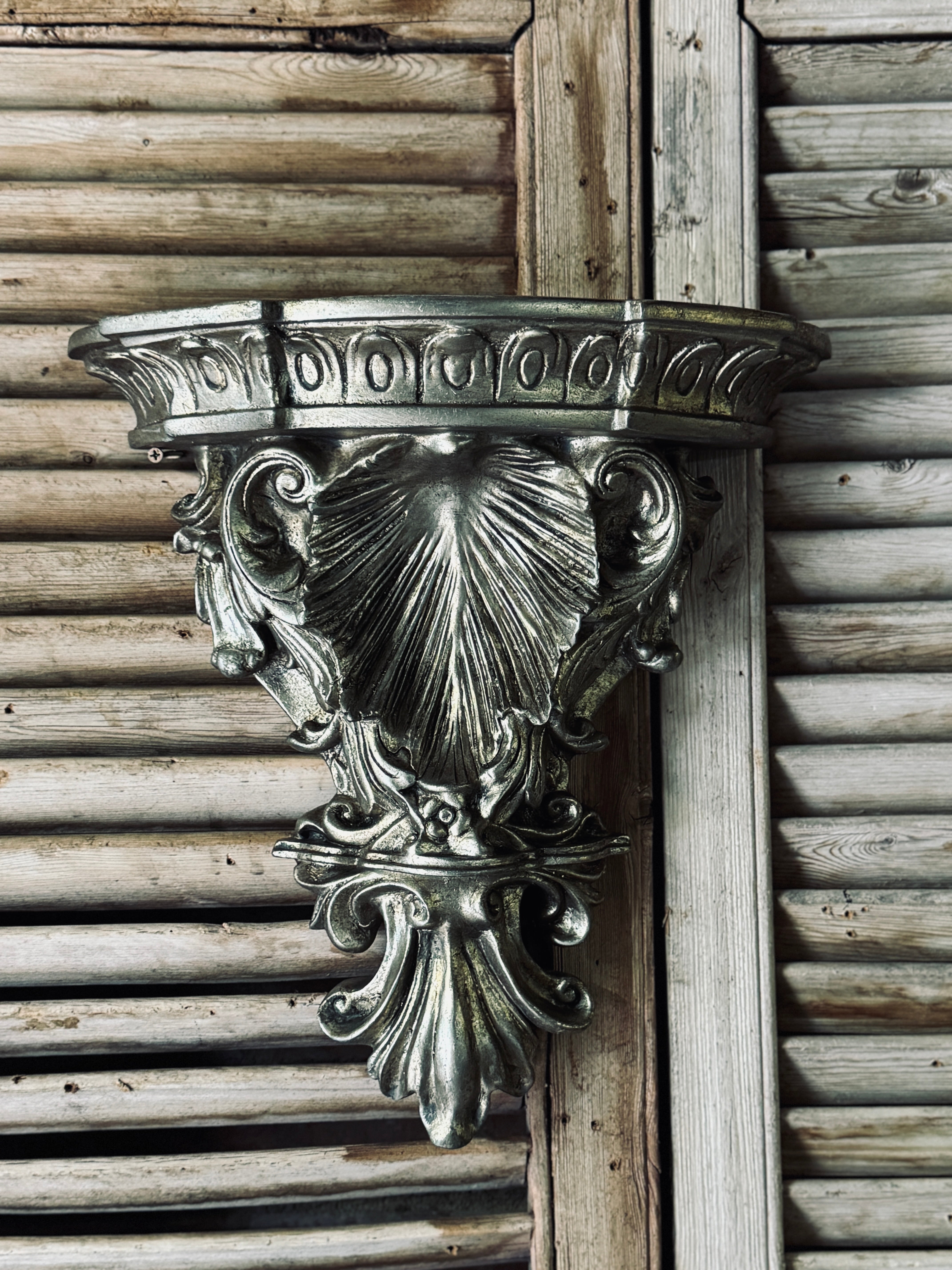 Ornate Champagne Wall Sconce / Shelf