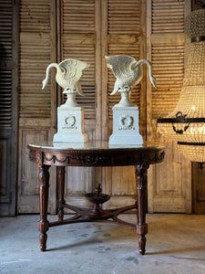 19th Century Louis XVI Onyx Foyer / Library Centre Table