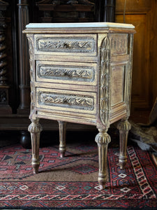 Louis XVI Style Marble Top Side Table