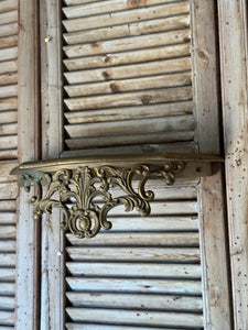 Vintage Gilt Wall Shelf with Rococo Scrollwork