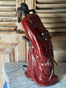 Monumental Chinese Shiwan Pottery Figure of Zhong Kui