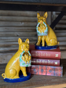 Pair of Vintage Staffordshire Pig Figurines