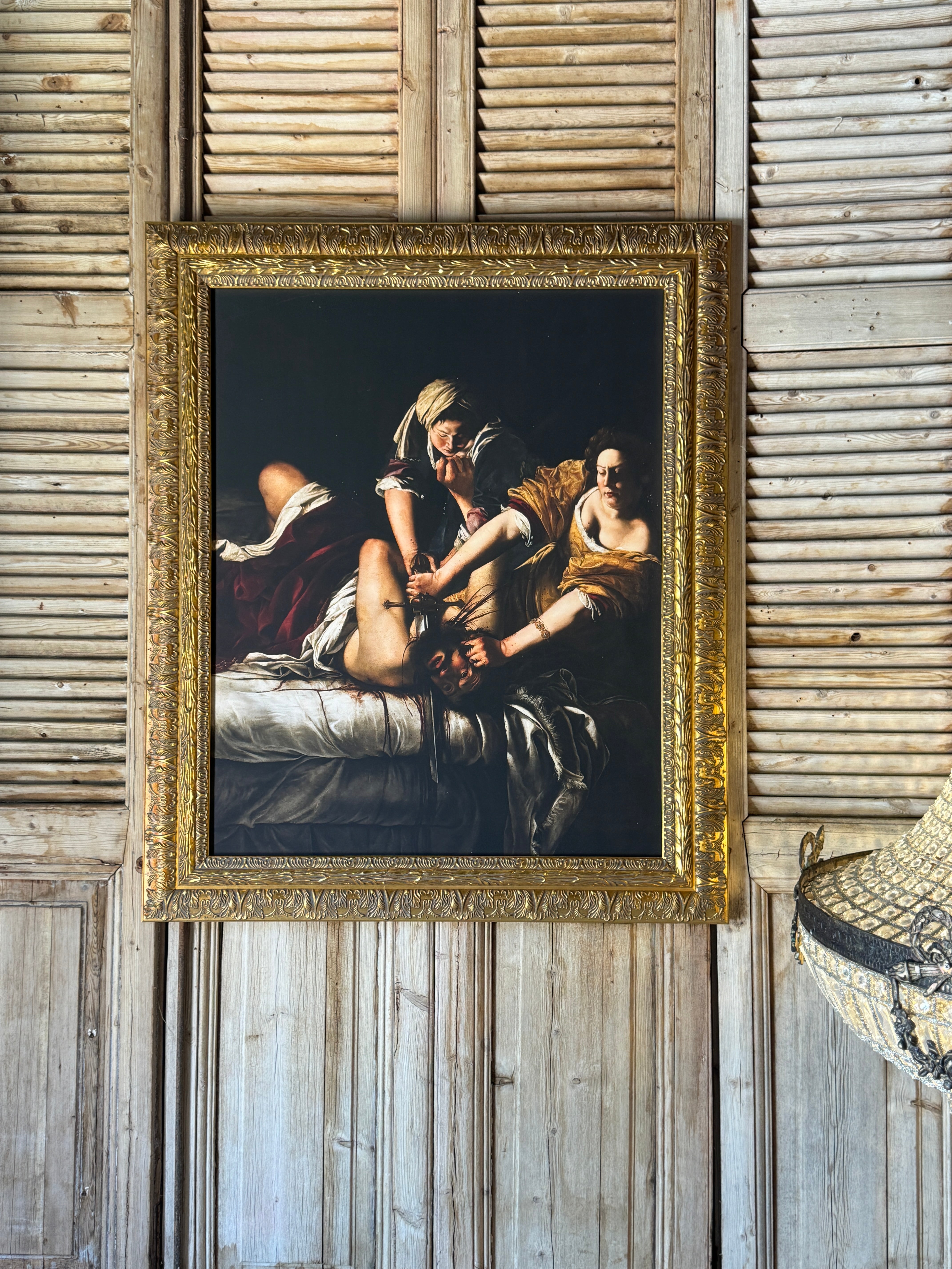 Gilt Framed Print of 'Judith Slaying Holofernes' by Artemisia Gentileschi