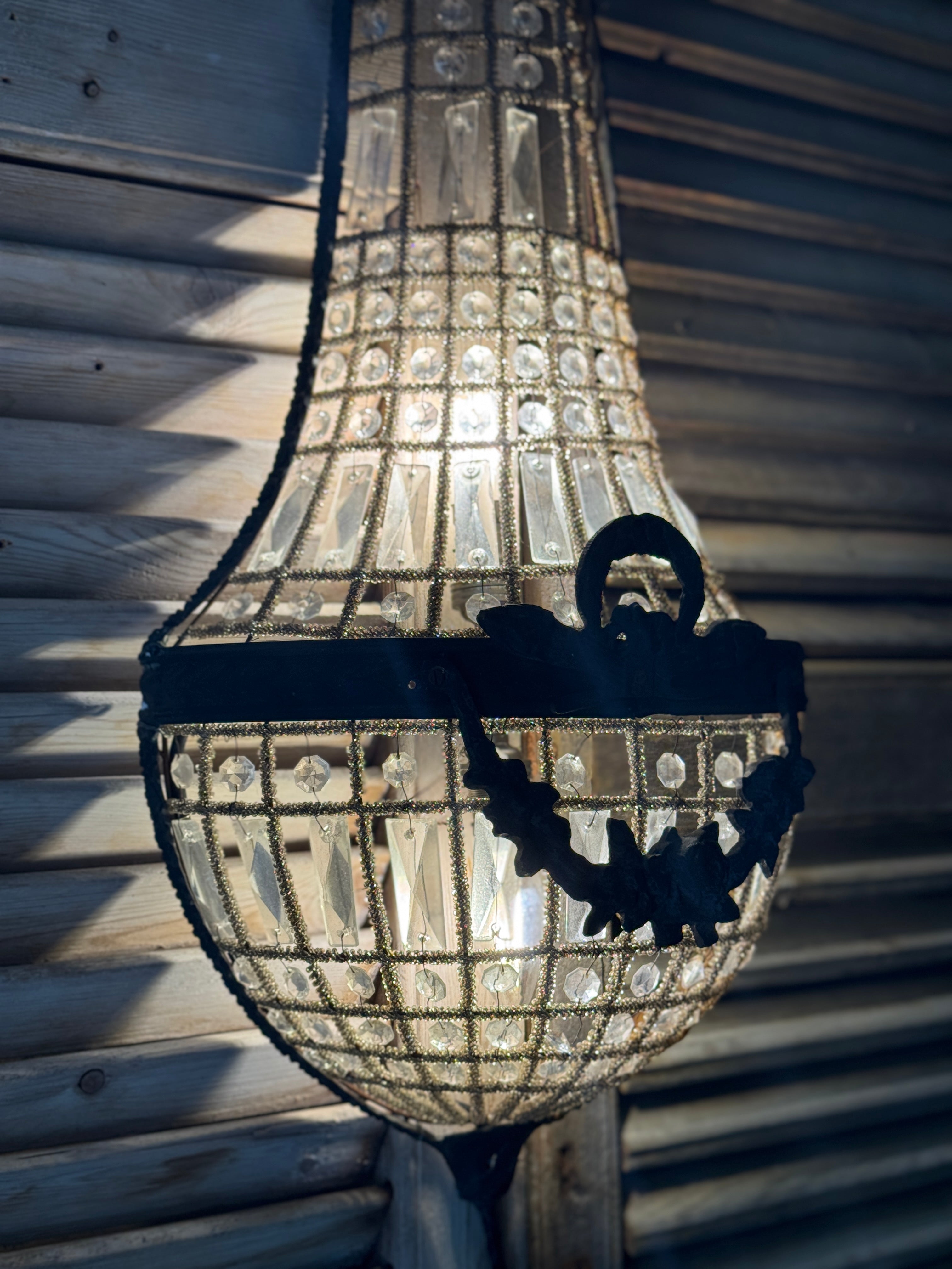 Empire Style Basket Wall Sconce