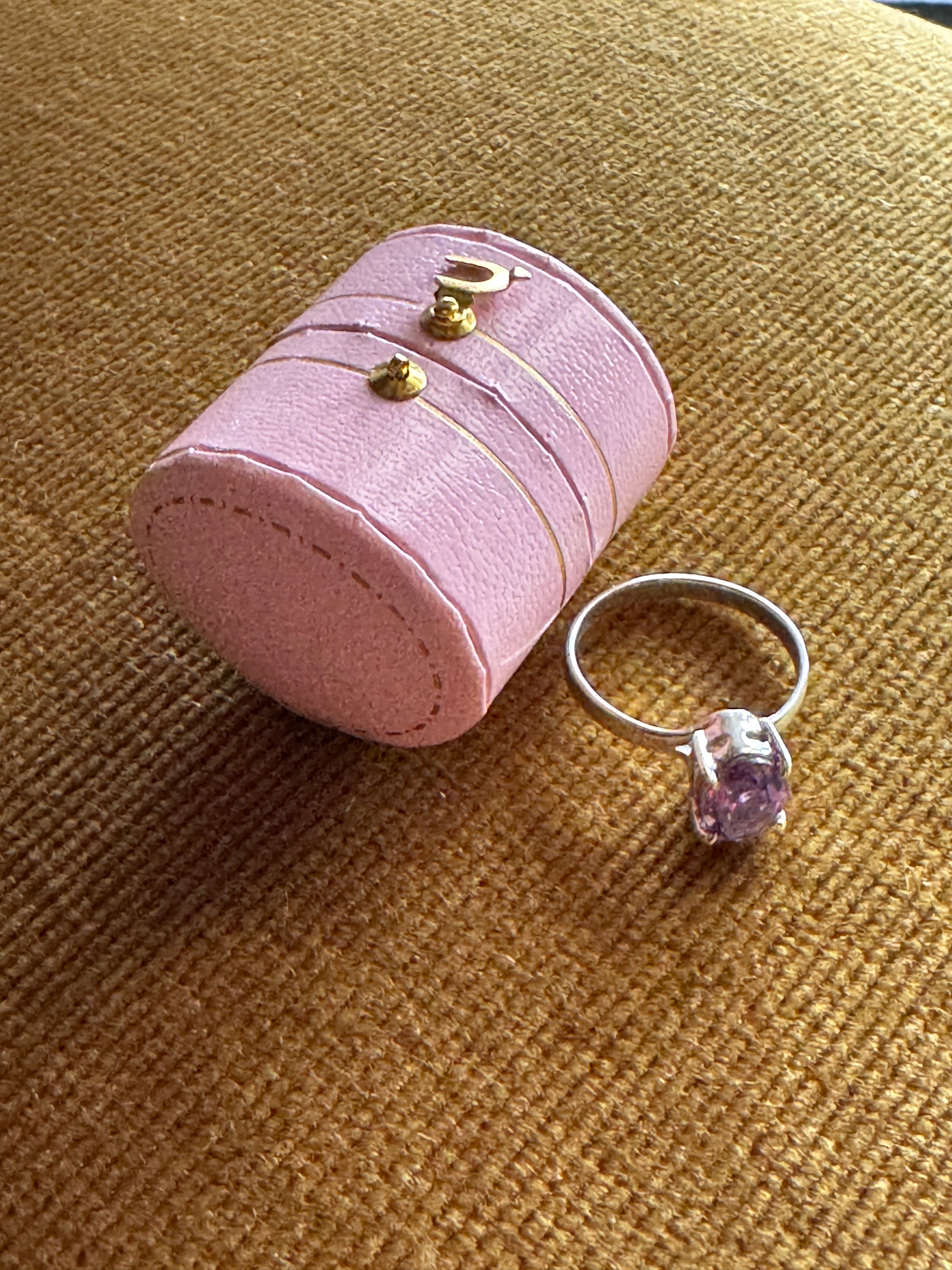 Vintage Sterling Silver Amethyst Dress Ring