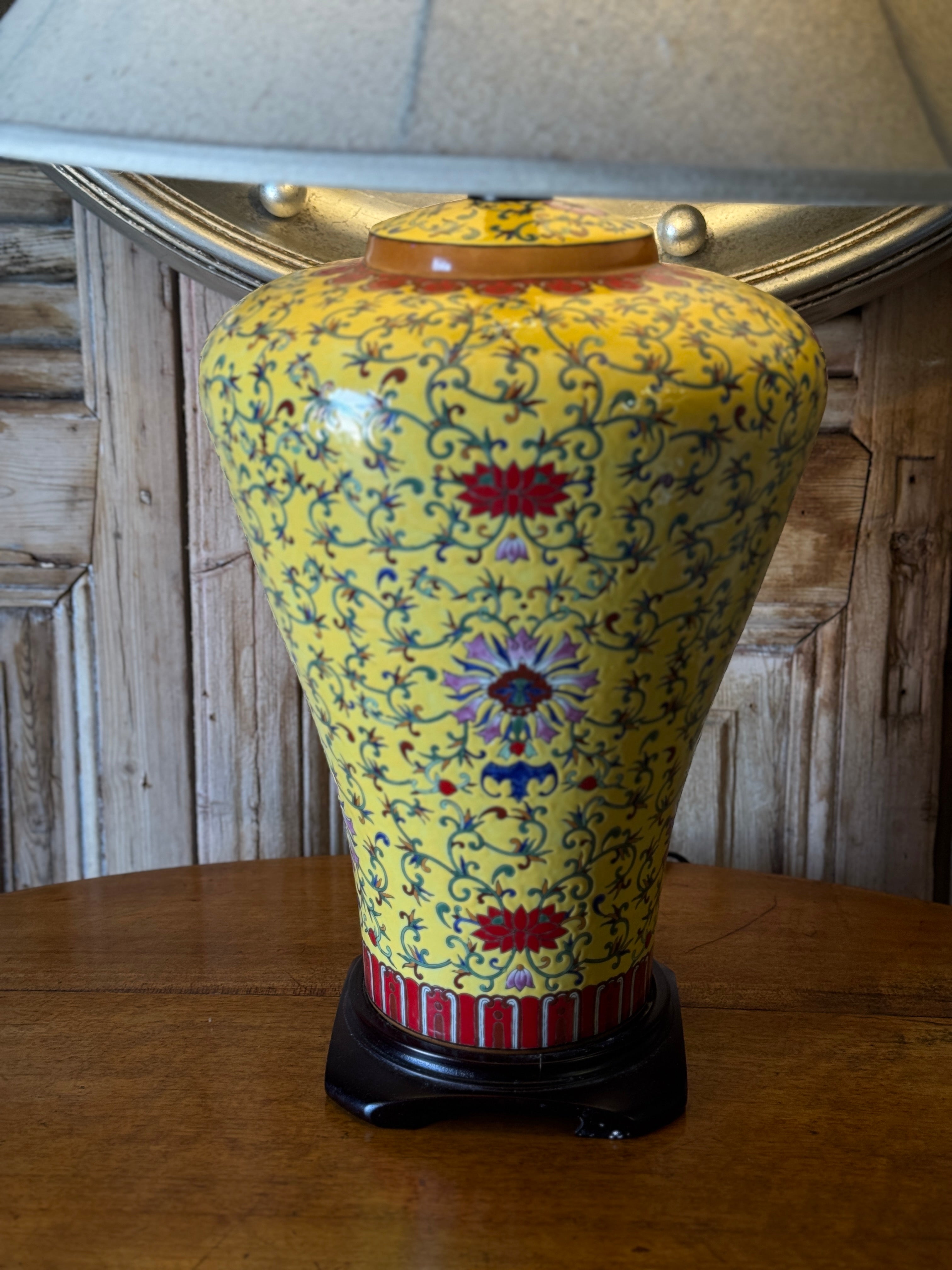 Large Vintage Oriental Table Lamp